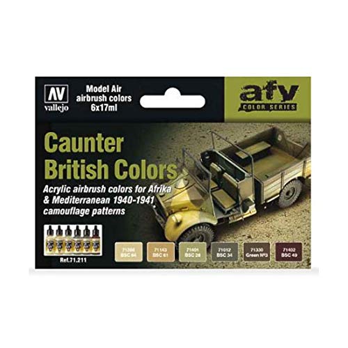 Vallejo Model Air Set - British Caunter Colors