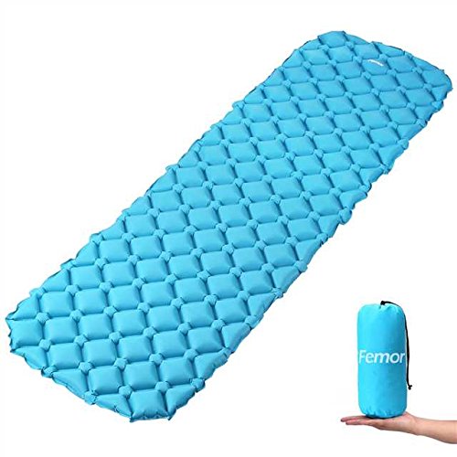 femor Ultralight Sleeping Pad, Inflatable Camping Air Pad with Comfortable Air-Support Cells Design for Hiking, Backpacking, Camping, Traveling