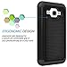 Tekcoo Core Prim Case, (TM) [Tmajor Series] [Coal Black] Shock Absorbing Hybrid Rubber Plastic Impact Defender Rugged Hard Protective Case Cover Shell for Samsung Galaxy Core Prim/Prevail LTE