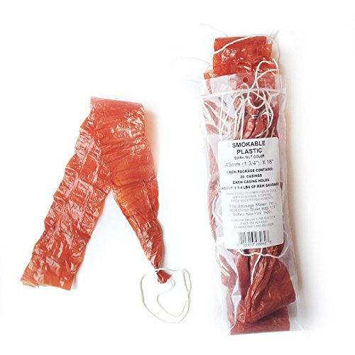 TSM Curved Smokeable Plastic Sausage Casings, 26mm (1")