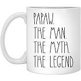 Papaw The Man The Myth The Legend Coffee Mug - Papaw Mug Gifts Christmas - Birthday Gift - Happy Birthday Papaw - Best Papaw Coffee Mug - Father's Day Mug For Papaw 11oz