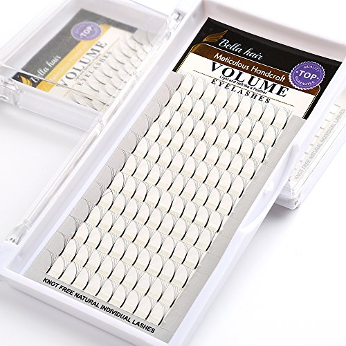 Bella Hair Eyelash Extension 5D Volume Lash Tray C/D Curl 10/12/14mm Thickness 0.07mm Pre-made Fan (D Curl x 14mm)