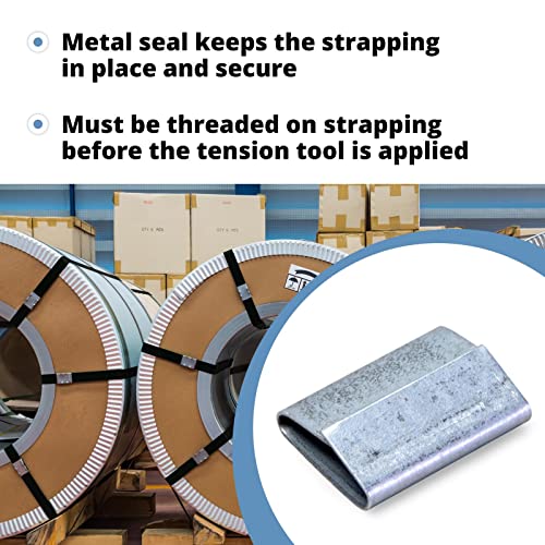 IDL Packaging Closed (Push Type) Seals For 1/2" Strap Width Steel