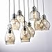 Jojospring Mariana 8-Light Cognac Glass Cluster Pendant in Antique Black Finish