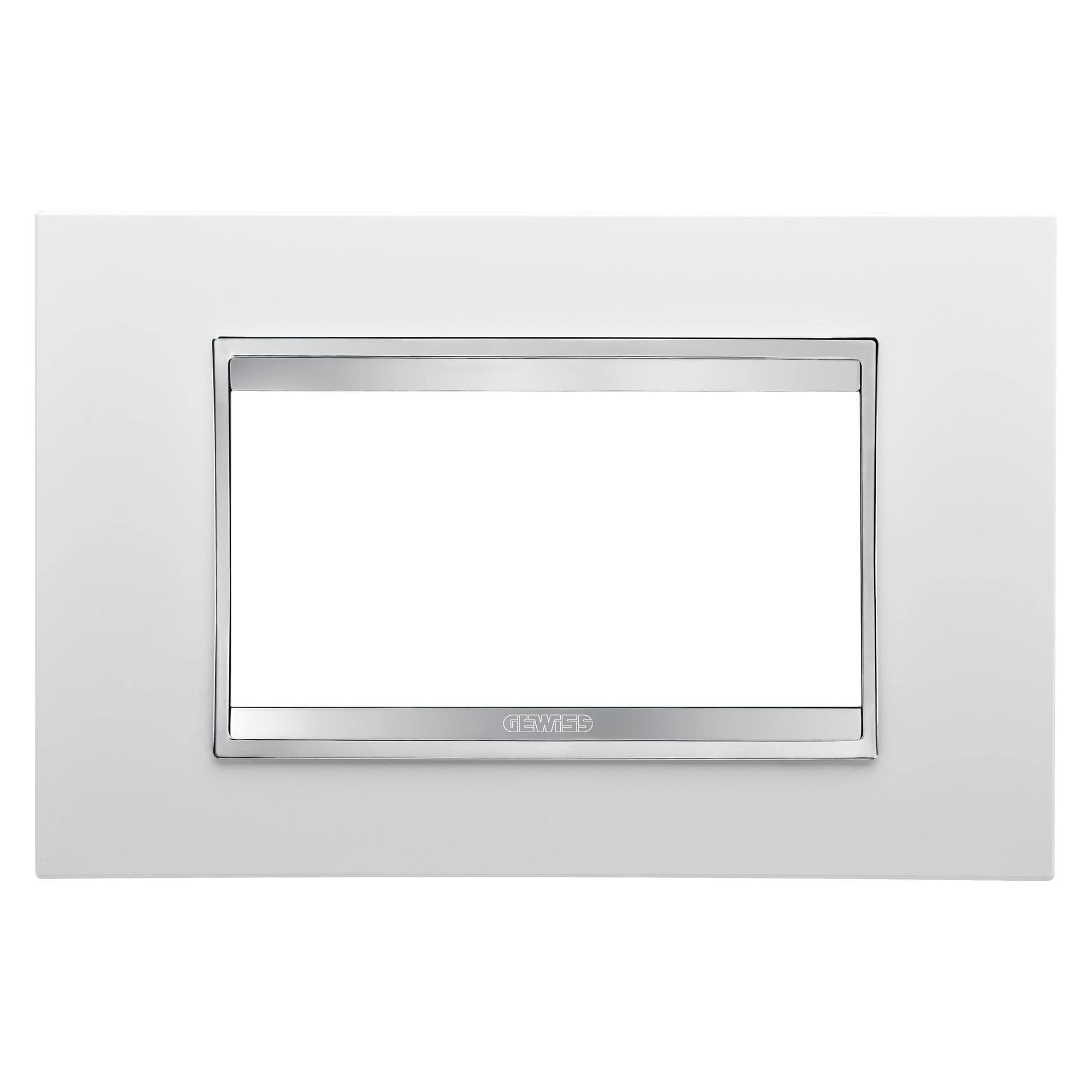 Gewiss GW16204TB Chorus Lux Plaque, 4, White