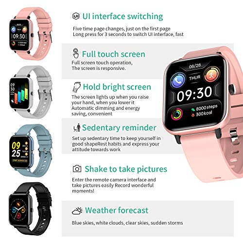 DALADA Smartwatch, 1,4 inch touchscreen-fitnesshorloge, fitnesstracker met hartslagmeter, smartwatch met stappenteller… - Image 7
