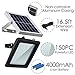 Solar Floodlight Outdoor 150 LED IP65 Waterproof with Sensor Auto On Off for Dusk to Dawn Pathway Entry and Driveway by GEN Solar