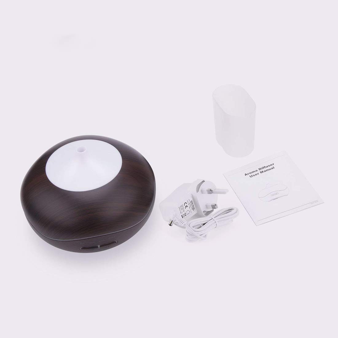 Aroma Essential Oil Diffuser 300ml for Aromatherapy with Adjustable Mist Modes Humidifiers with Auto Shut-Off, Changing Colored LED Lights for Home, Spa, Baby Room, Office(Black)