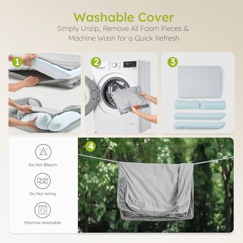 CWAWZ Cama XXL para Perros Extra Grandes, Cama ortopédica Gigante para Perros con Espuma viscoelástica con Gel refrescante, Cama Impermeable para Perros con Funda extraíble y Lavable, sofá Cama para
