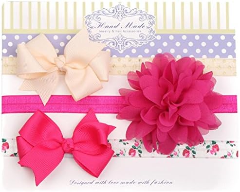 Clearance! Baby Girls Elastic Cute Hairband Head Wear Grosgrain Ribbon Hair Bows Accessories for Newborn Infant Toddlers