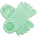 LE EMILIE Moisturizing Gel Heel Socks | Perfect for Healing Dry Cracked Heels and Feet | Infused with Aromatherapy Blend of Lavender and Jojoba Oil | 1 Pair, Green