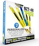 NZT-48 Customized, Personalized Nootropic Performance Drink Mix. Brain Booster With Celastrus Paniculatus Extract, CDP Choline, Uridine, Guarana - 28 Proven Effective Ingredients. 8 Drinks+10 Caps