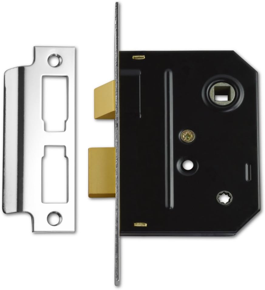 Union Locks 2294 Mortice Bathroom Lock 76mm Chrome Finish Union