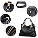 Jack&Chris Ladies Handbags and Purses Tote Bag for Women Leather Shoulder Bag, WB517 (Black)