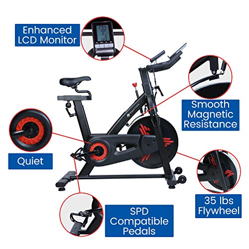 finer form indoor exercise bike with 35 lbs flywheel