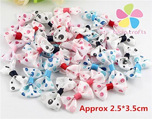 Multi option Polka Dot Organza Bows Girls Boutique Mini Hair Bow Headwear (Mixed eyes 24pcs)