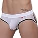 YiZYiF Men's Backless Bikini Jockstrap Briefs Underwear White Small