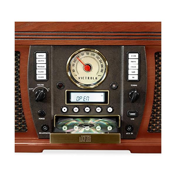 Tocadisco 3 Vel Victrola 8 en 1 Bt Graba Vinilo a MP3 - Imagen 3
