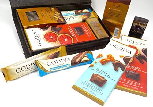 Valentine Heart, alternative Godiva Chocolate selection,blood orange dark chocolate , salted caramel milk 3.1 oz 2 bars, and 2 chocolate creme, caramel supreme 1.5 oz bars, also in a milk chocolale