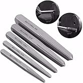 Screw Extractor Kit 5Pcs Straight Fluted Screw Extractor Set Carbon Stee Broken Damaged Bolt Easy Out Removal Tool Square Typ