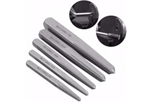 Screw Extractor Kit 5Pcs Straight Fluted Screw Extractor Set Carbon Stee Broken Damaged Bolt Easy Out Removal Tool Square Typ