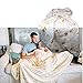 Burrito Tortilla Blanket, Realistic Burritos Wrap Giant Round Blanket, Novelty Wrap Blanket Tortilla Towel for Adults/Kids, Giant Round Beach Towel/Throw Blanket/Picnic Blanket