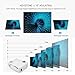 Video Projector, HTLL Home Cinema Mini Projector, 1500Lumens, HD Projector Support 1080P, HDMI, VGA, USB, AV,SD Input for Home Entertainment, TV, Laptop, Gaming, Smartphone etc (4.0-Inch) (White)