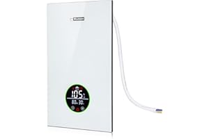 MIUMOON Upgrade Tankless Water Heater Electric 11KW 240V,On Demand Instant Endless Hot Water Heater with Self Modulates to Save Energy Use,LED Digital Display Hot Water Heater, Suitable for 1-2 Point of Use