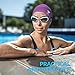 Vitchelo Waterproof Extra Large Swim Caps for Long Hair - Silicone Swimming Cap Dreadlocks Women & Ladies That Keeps Hair Dry (Purple)