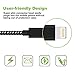 DANTENG 3'/6'/10' Extra Long Charging Cord, Nylon Braided 8 Pin to USB Lightning Charger for iPhone 7/Se/5/5S/6/6S/6 Plus/iPad Air/Mini/iPod - Black/White - 4 Piece