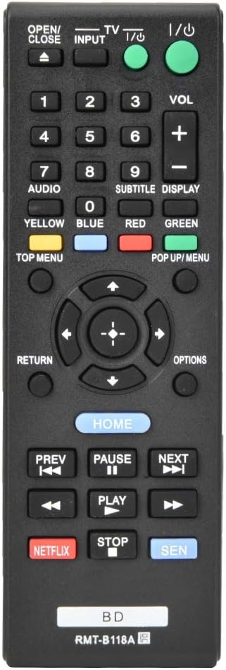 Universal Remote Control Replacement for Sony Blu-ray Player BDP185C BDPBX18 BDPBX3100 BDPS185