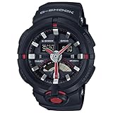 Casio G Shock Urban Black and Red Resin Mens Watch GA500-1A4