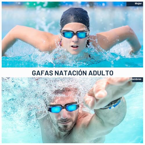 Ambienden Swimming Goggles Men Women for Adults – Anti-Fog HD Lenses, UV Protection, Waterproof, Suitable for Training, Competition and Swimming Pool – Unisex Swimming Goggles with Secure Fit