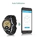 INCHOR Hybrid Smart Watch-InClock Stainless Steel with Leather Strap, (OLED Auto Calibration, Heart Rate, Pedometer, Sleep and Blood Pressure Monitor, Fitness Tracker) Bluetooth Smartwatch (Black)