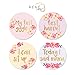 Novo Baby Girl Monthly Milestone Stickers | Set of 20 Floral Gold Stickers | Birth to 12 Months + 8 Bonus Achievement Stickers | Shower Gift for Girl