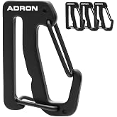 Adron Tactical MOLLE Carabiner Clip (4Pack) &ndash; Low Profile Aluminum Gear Hook for Backpack, Belt, EDC, Keychain, MOLLE Webbing &amp; Tactical Gear Attachment
