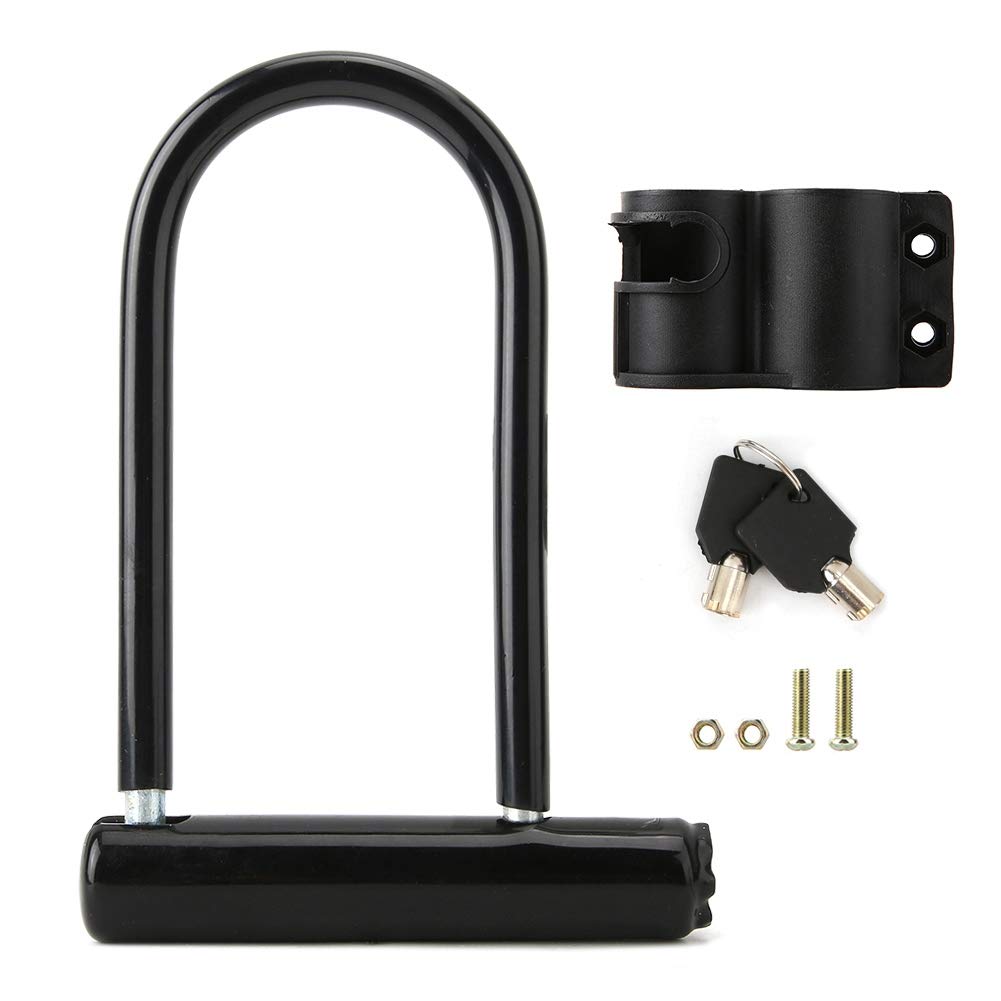WGFOIP Bike U-Lock, High Security Anti-Theft Lock Waterproof Secure Lock with 2 Keys for Bikes, E-Bikes, Motorbikes