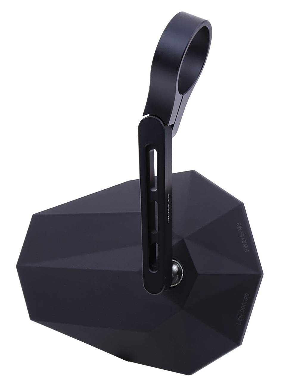 HIGHSIDER Stealth-X5 Motorcycle Handlebar End Mirror, Short Stem, E-Approved (Pack of 1)