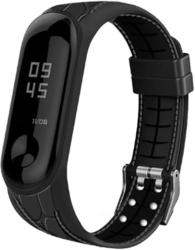 WIIKAI Correa de reloj de repuesto, compatible con XiaoMi Mi Band 5, correa de reloj de silicona.