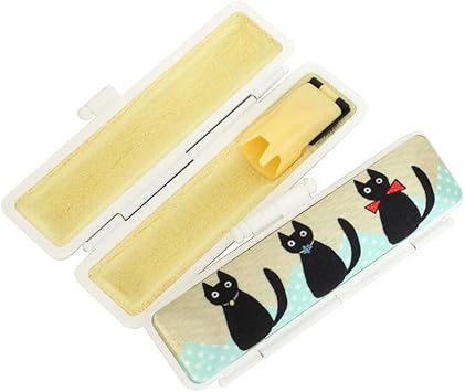 Amazon 印鑑ケース 白枠 にゃんこ 黒猫ケース 金色 10 5ｍｍ 12ｍｍ 朱肉付き 認印 銀行印 用 印鑑ケース 印箱 文房具 オフィス用品