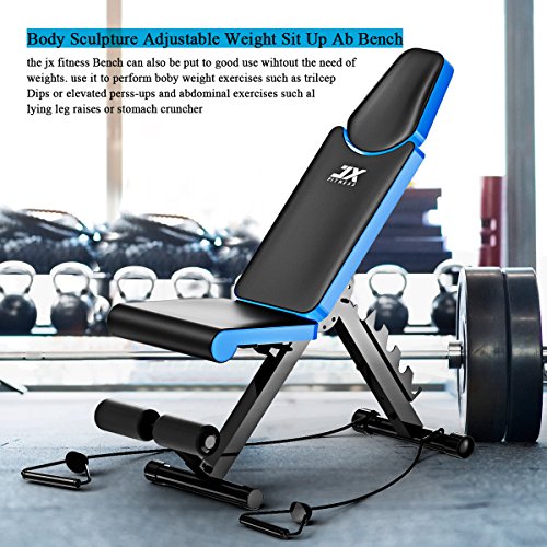 JX FITNESS Adjustable Weight Bench Home Training Gym Weight Lifting