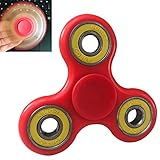 JunXin Hand Spinner Fidget Toy Stress Reducer Helps Focusing Time - Perfect For ADHD, Anxiety, Autism Kids Adults With Premium Hybrid Ceramic High Speed Bearing(Red)