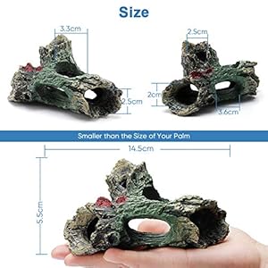 YOUTHINK Legni Arredo per Acquario,Acquario Legno Acquario Ornamento Artificiale Tronco in Resina Grotta per Acquario…