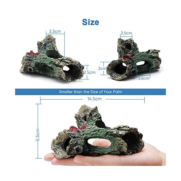 YOUTHINK Legni Arredo per Acquario,Acquario Legno Acquario Ornamento Artificiale Tronco in Resina Grotta per Acquario…