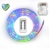 Battery LED Rope Lights, Greenclick 120 LEDS LED String Lights 45Ft with 8 Mode Remote Timer, Waterproof Decoration Lighting for Indoor Outdoor Christmas Garden Party Wedding Holiday