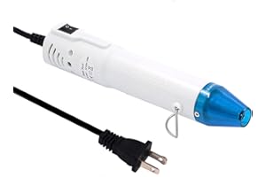mofa Embossing Heat Gun,Hot Air Gun Tools Shrink Gun with Stand For DIY Embossing And Drying Paint Multi-Purpose Electric Heating Nozzle 150W(White,Blue)