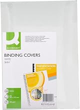 Q-Connect 250gsm A4 Binding Comb Covers White Pack of 100