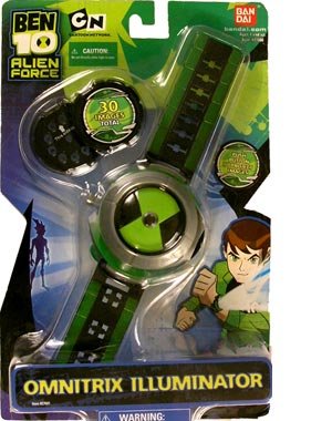 2008 Ben 10 Ten Alien Force Omnitrix Illuminator 30 Images Black & Green Face by bandai