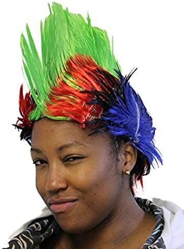 Costume Accessory - Novelty Tie Die Mohawk - One Size Fits Most (Green)