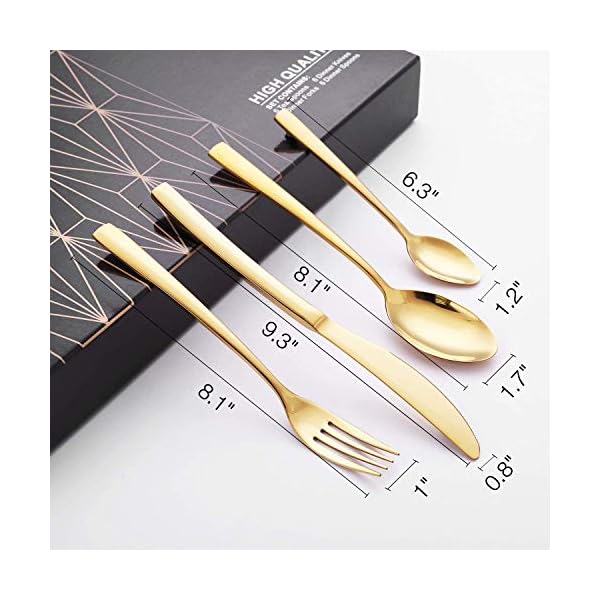 Gold-Cutlery-Set-Elegant-Life-24-Piece-Flatware-Set-Stainless-Steel-Silverware-Sets-Mirror-Polishing-Tableware-Sets-Multipurpose-Use-for-Home-and-Kitchen-for-6-Gift-Box-Gold Gold Cutlery Set, Elegant Life 24-Piece Flatware Set, Stainless Steel Silverware Sets, Mirror Polishing Tableware Sets, Multipurpose Use for Home and Kitchen for 6, Gift Box (Gold)